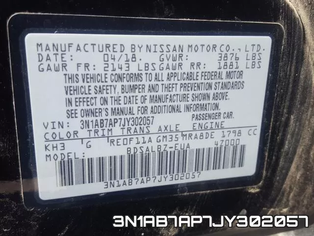 3N1AB7AP7JY302057 фото 2