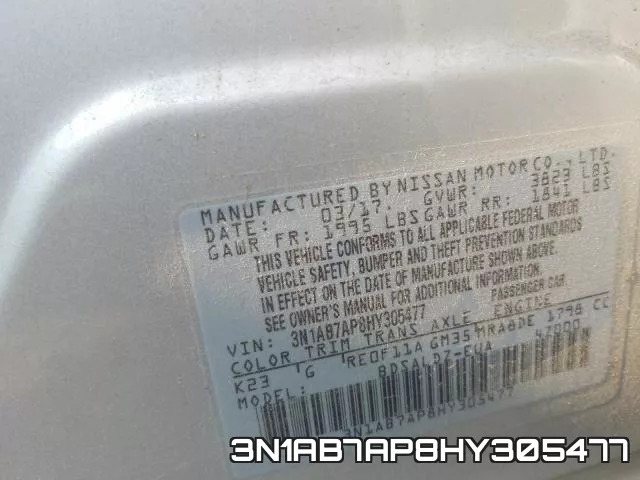 3N1AB7AP8HY305477 фото 2