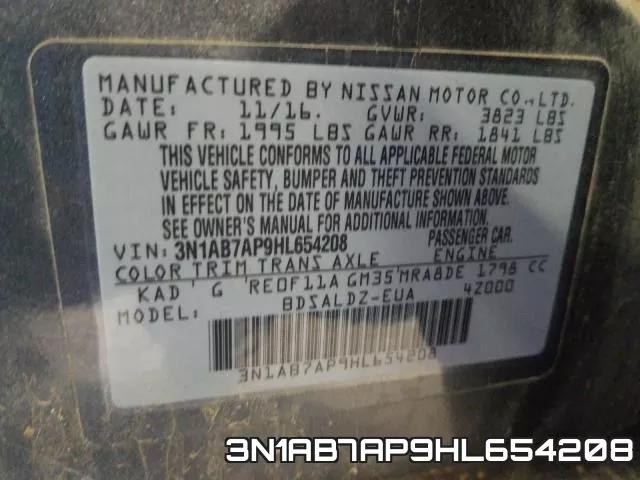 3N1AB7AP9HL654208 фото 2