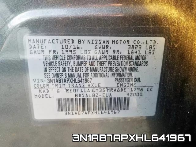 3N1AB7APXHL641967 фото 2