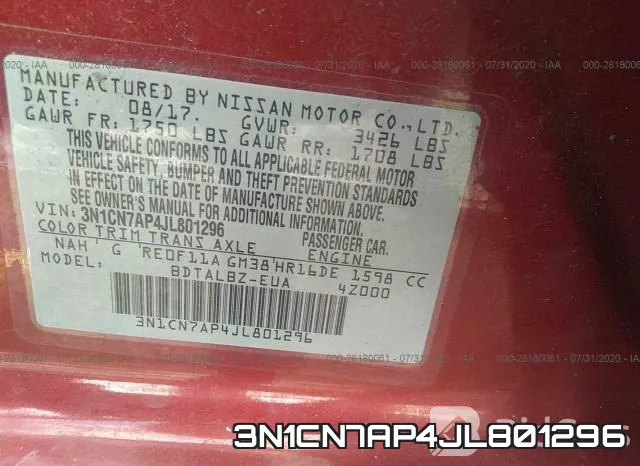 3N1CN7AP4JL801296 фото 10