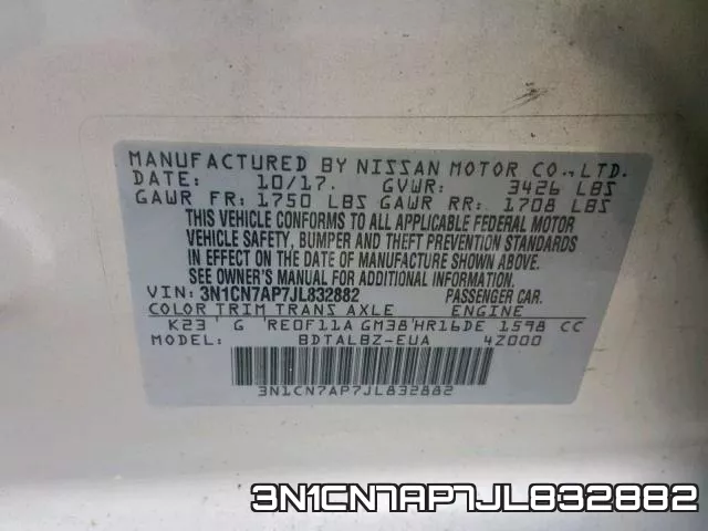 3N1CN7AP7JL832882 фото 2