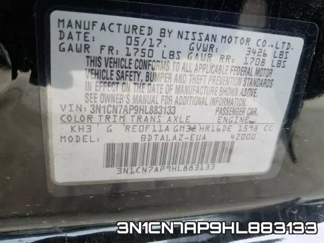 3N1CN7AP9HL883133 фото 2