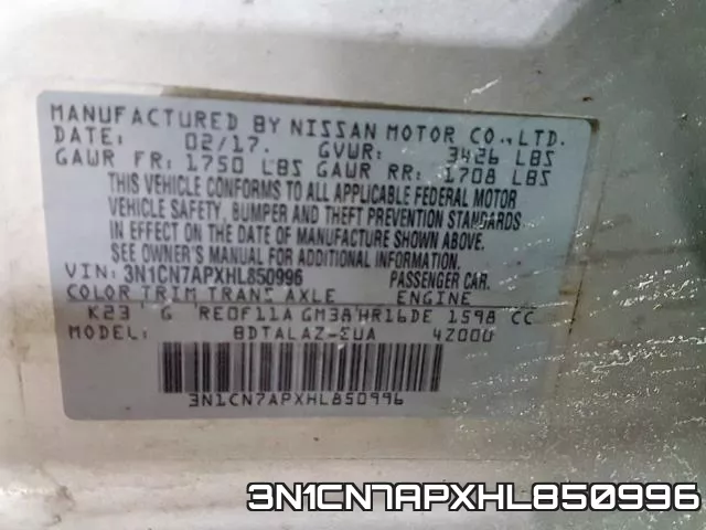 3N1CN7APXHL850996 фото 2