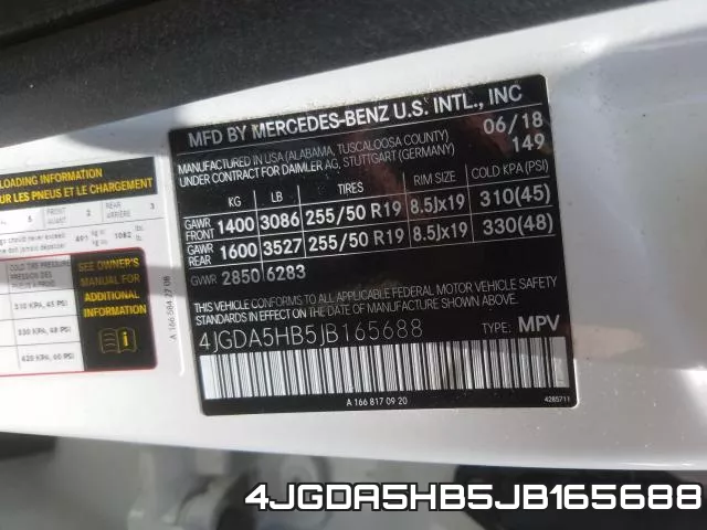 4JGDA5HB5JB165688 фото 2