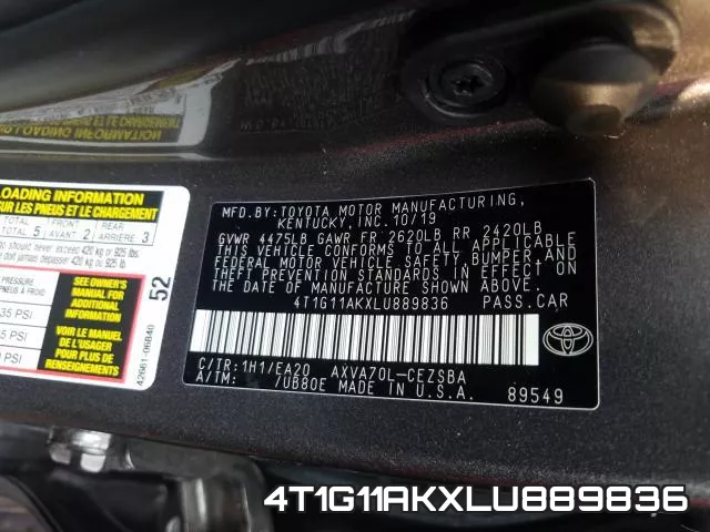 4T1G11AKXLU889836 фото 2