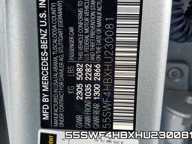 55SWF4HBXHU230081 фото 2