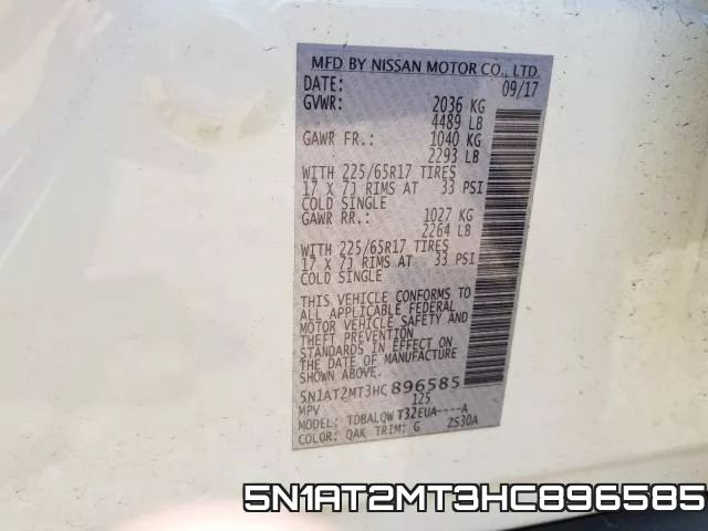 5N1AT2MT3HC896585 фото 2