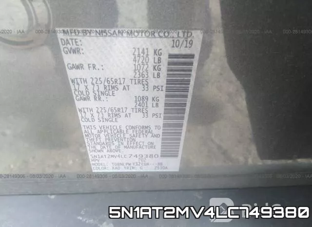 5N1AT2MV4LC749380 фото 10