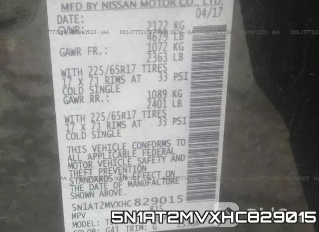 5N1AT2MVXHC829015 фото 10