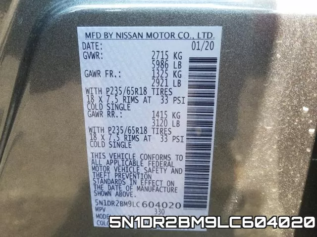 5N1DR2BM9LC604020 фото 2
