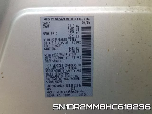5N1DR2MM8HC618236 фото 2
