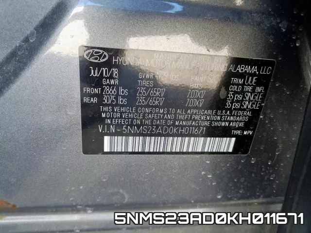 5NMS23AD0KH011671 фото 2