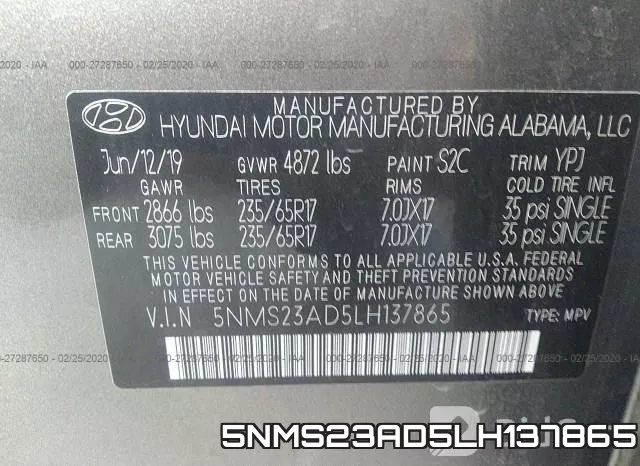 5NMS23AD5LH137865 фото 10