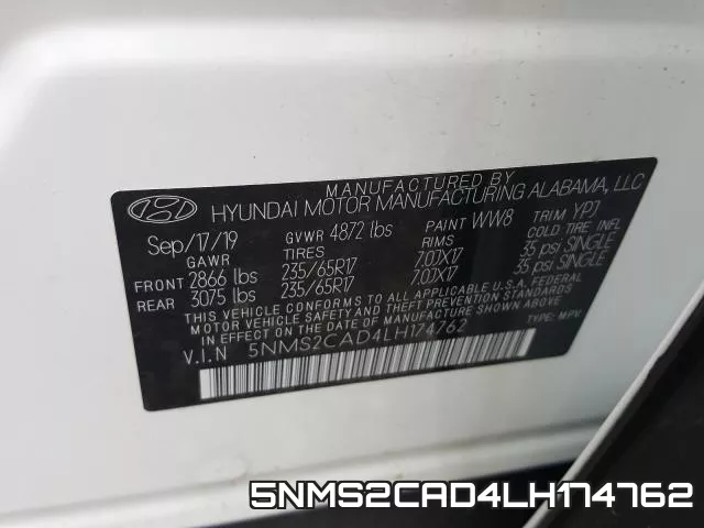 5NMS2CAD4LH174762 фото 2