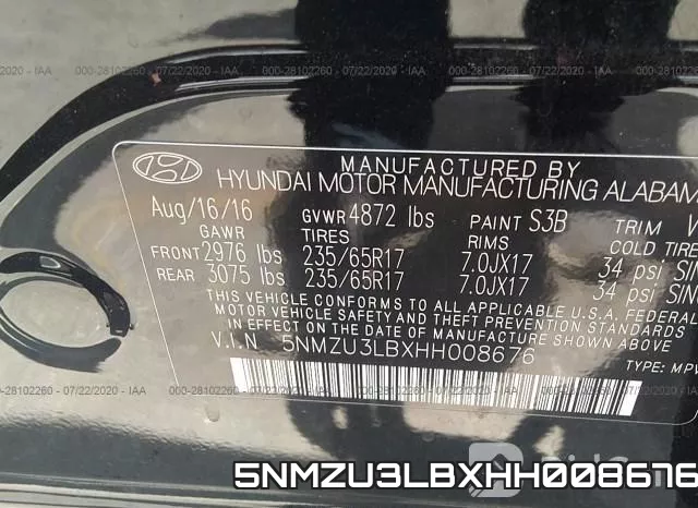 5NMZU3LBXHH008676 фото 10