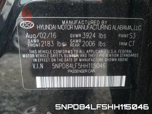 5NPD84LF5HH115046 фото 2