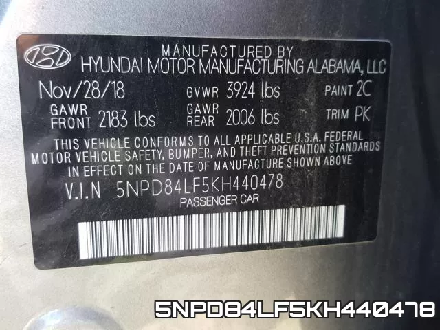 5NPD84LF5KH440478 фото 2