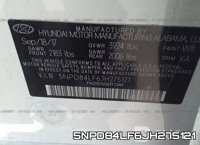 5NPD84LF6JH275121 фото 10
