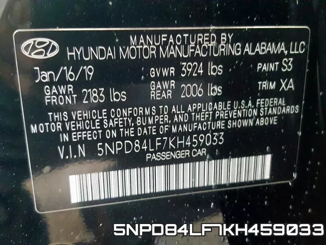 5NPD84LF7KH459033 фото 2