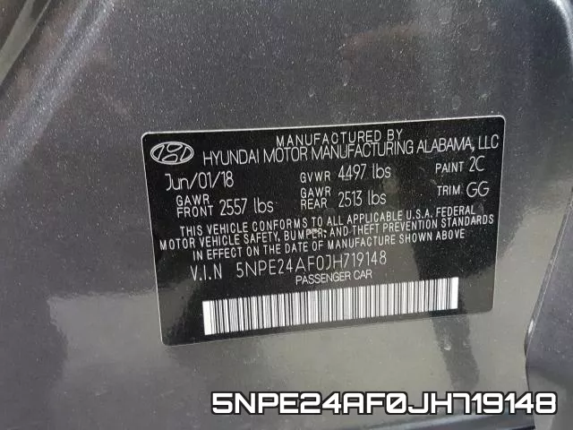 5NPE24AF0JH719148 фото 2