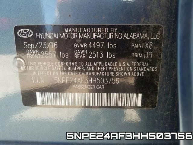 5NPE24AF3HH503756 фото 2