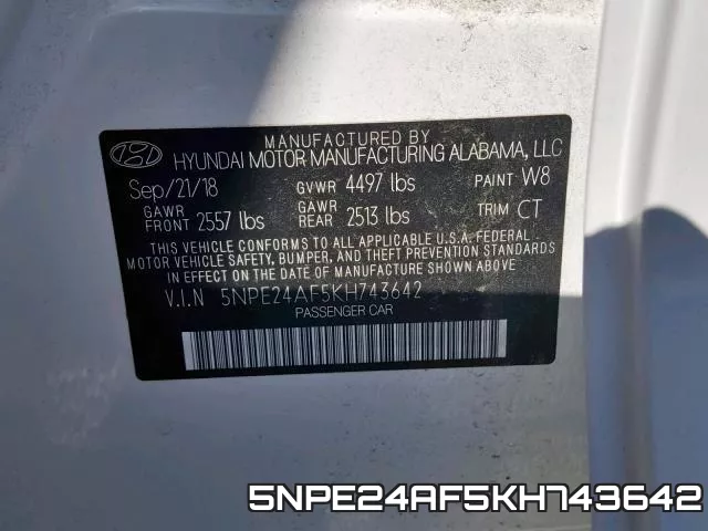 5NPE24AF5KH743642 фото 2