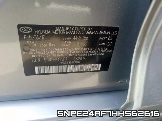 5NPE24AF7HH562616 фото 2
