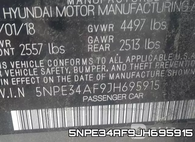 5NPE34AF9JH695915 фото 10