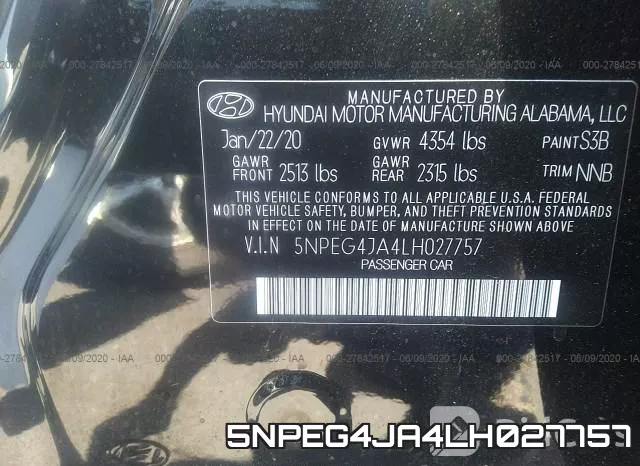 5NPEG4JA4LH027757 фото 10