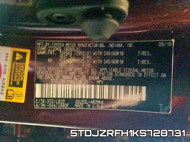 5TDJZRFH1KS728731 фото 2