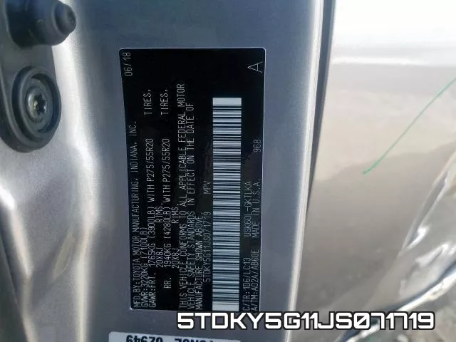 5TDKY5G11JS071719 фото 2