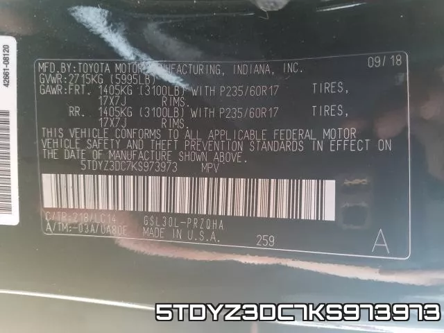5TDYZ3DC7KS973973 фото 2