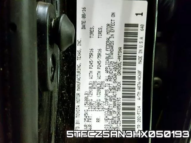 5TFCZ5AN3HX050193 фото 2