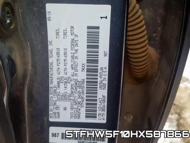 5TFHW5F10HX587866 фото 2