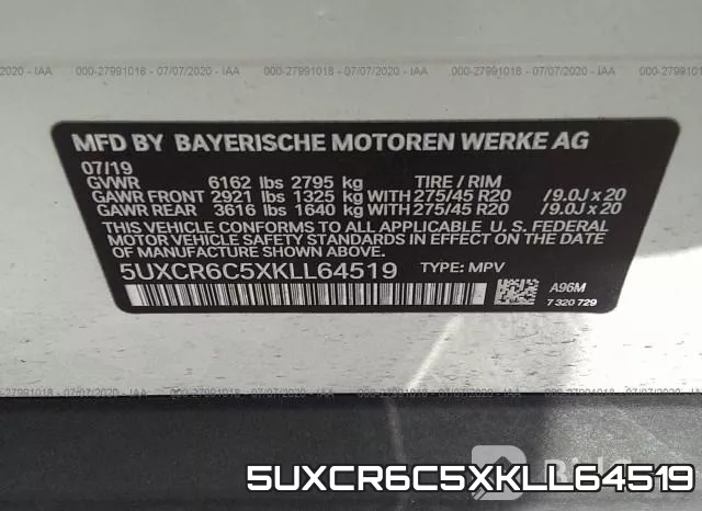 5UXCR6C5XKLL64519 фото 10