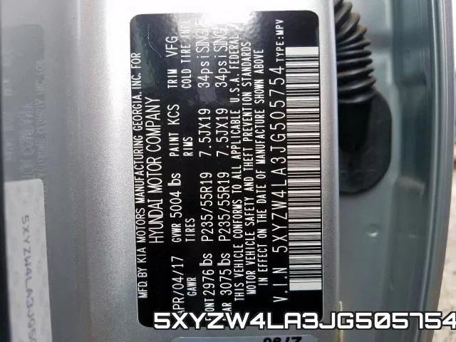 5XYZW4LA3JG505754 фото 2