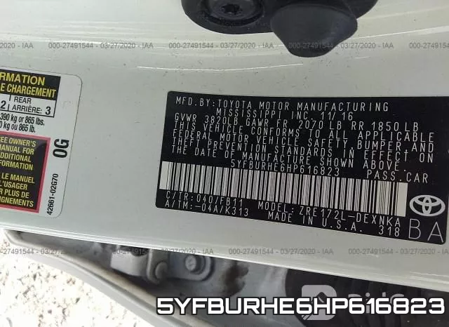 5YFBURHE6HP616823 фото 10