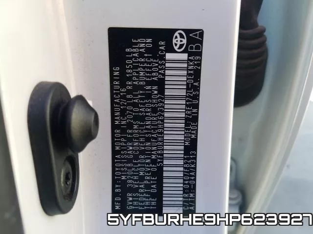 5YFBURHE9HP623927 фото 2