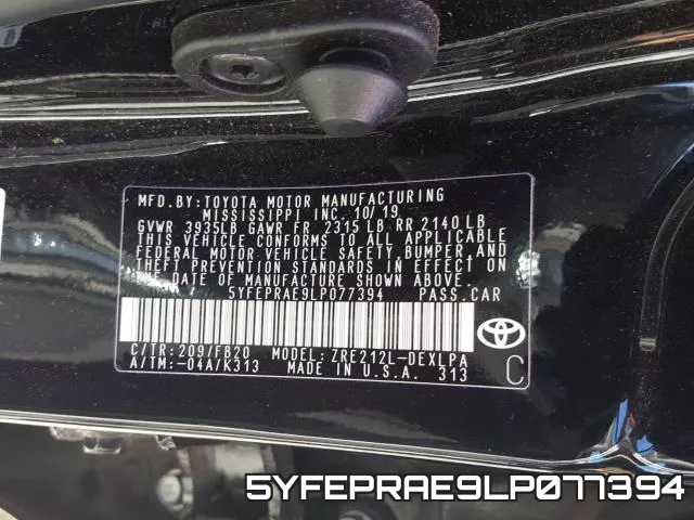 5YFEPRAE9LP077394 фото 2