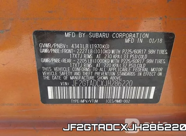 JF2GTADCXJH286220 фото 10