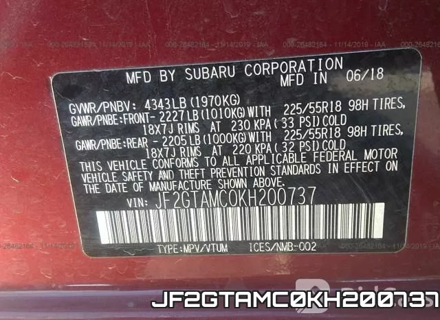 JF2GTAMC0KH200737 фото 10