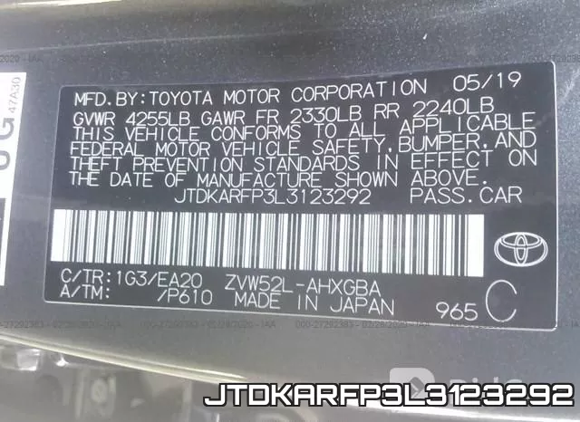 JTDKARFP3L3123292 фото 10