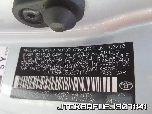 JTDKBRFU6J3071141 фото 2