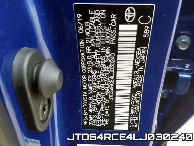 JTDS4RCE4LJ030240 фото 2