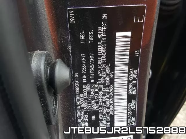 JTEBU5JR2L5752888 фото 2