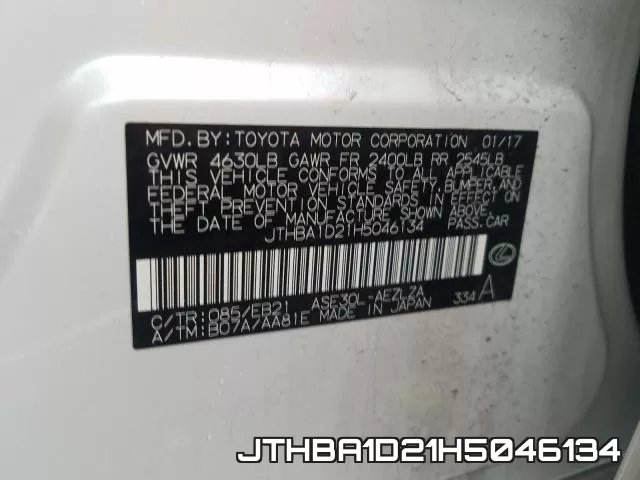 JTHBA1D21H5046134 фото 2