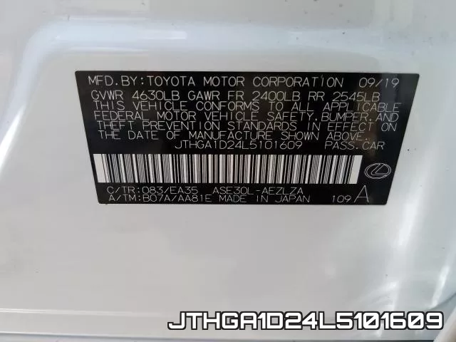 JTHGA1D24L5101609 фото 2