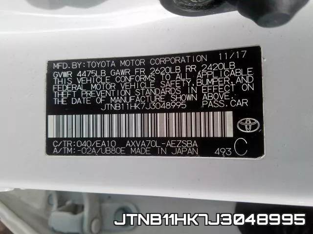 JTNB11HK7J3048995 фото 2