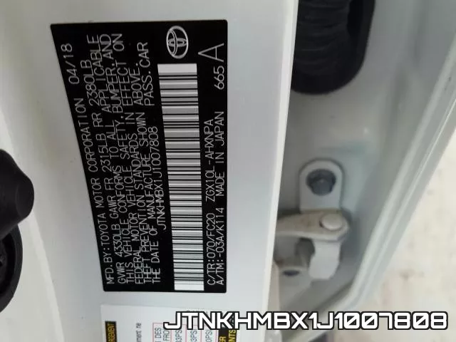 JTNKHMBX1J1007808 фото 2